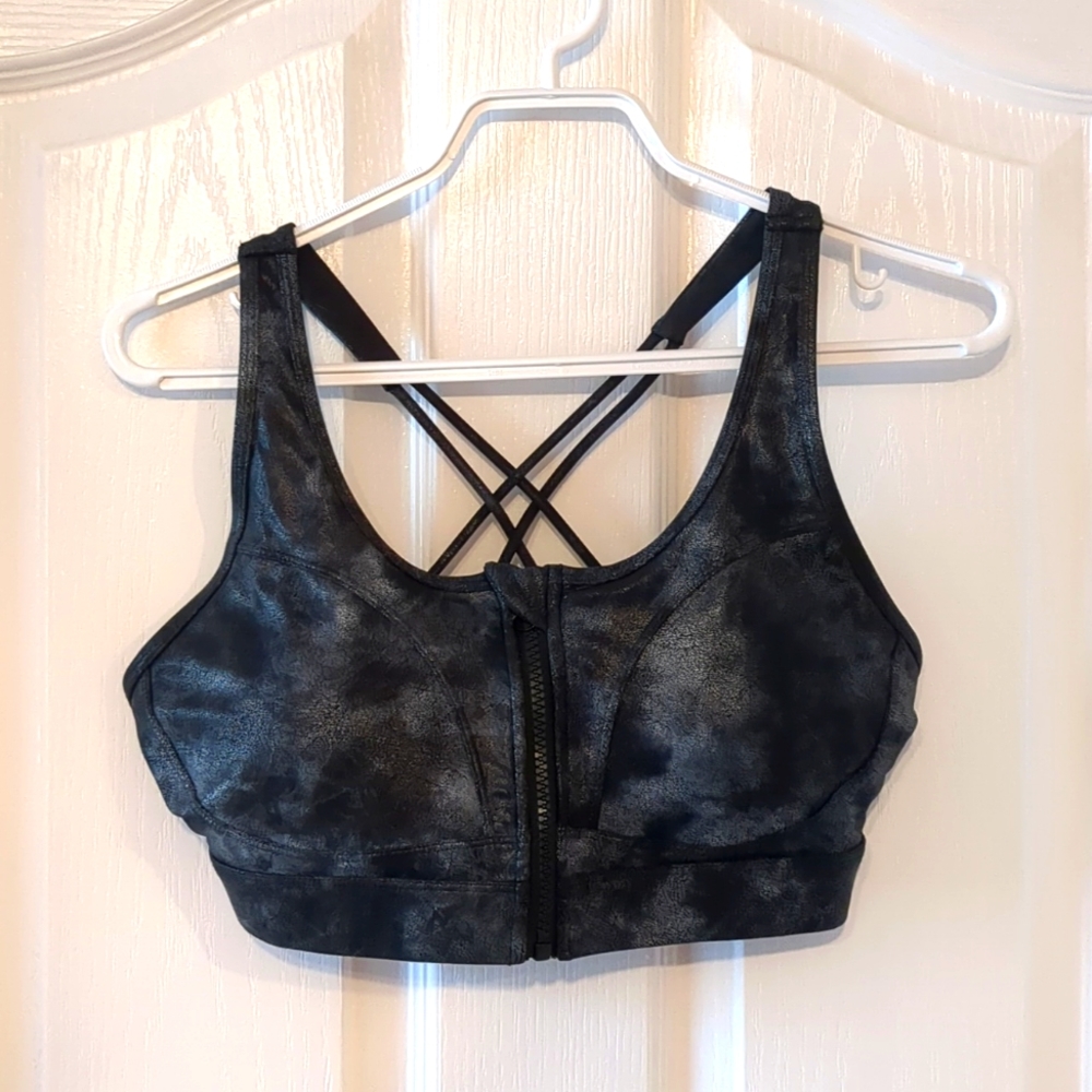 Zyia Active Stone Washed, Front Zipper Bra